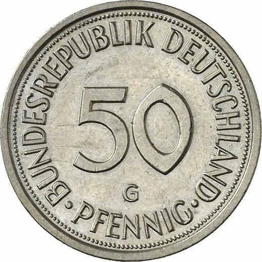Аверс монеты - 50 пфеннигов 1982 года G - цена  монеты - Германия, ФРГ