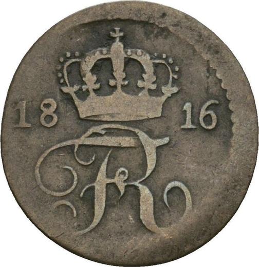 Аверс монеты - 1/2 крейцера 1816 года - цена серебряной монеты - Вюртемберг, Фридрих I Вильгельм