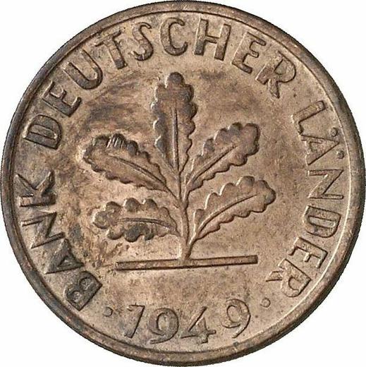 Reverse 1 Pfennig 1949 G "Bank deutscher Länder" - Germany, FRG