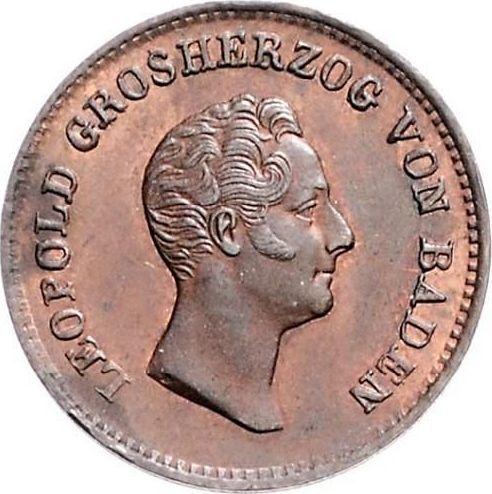 Awers monety - 1 krajcar 1831 D - cena  monety - Badenia, Leopold
