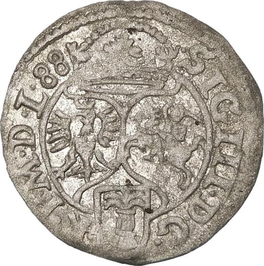 Reverso Szeląg 1588 IF "Casa de moneda de Poznan" - valor de la moneda de plata - Polonia, Segismundo III