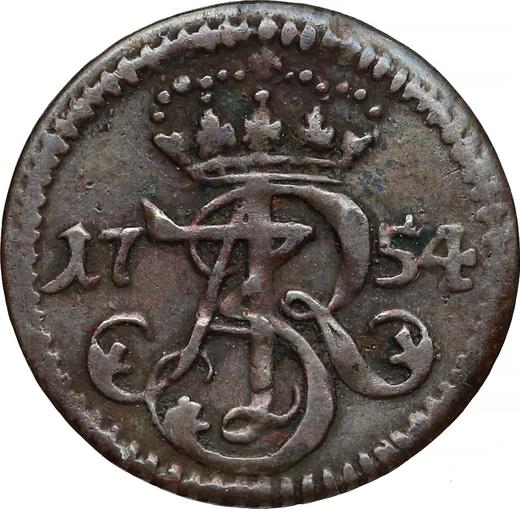 Obverse Schilling (Szelag) 1754 "Danzig" -  Coin Value - Poland, Augustus III