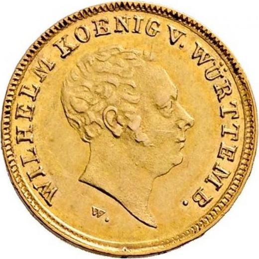 Аверс монеты - 5 гульденов 1839 года W - цена золотой монеты - Вюртемберг, Вильгельм I