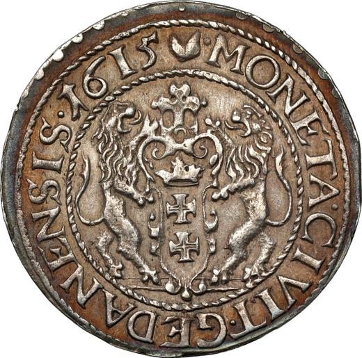 Rewers monety - Ort (18 groszy) 1615 "Gdańsk" - cena srebrnej monety - Polska, Zygmunt III