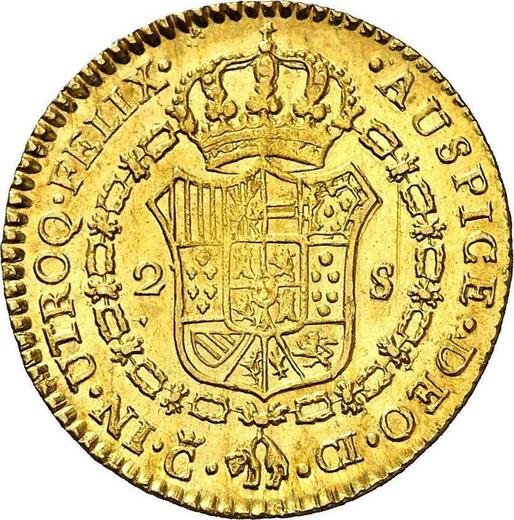 Реверс монеты - 2 эскудо 1811 года c CI "Тип 1809-1811" - цена золотой монеты - Испания, Фердинанд VII