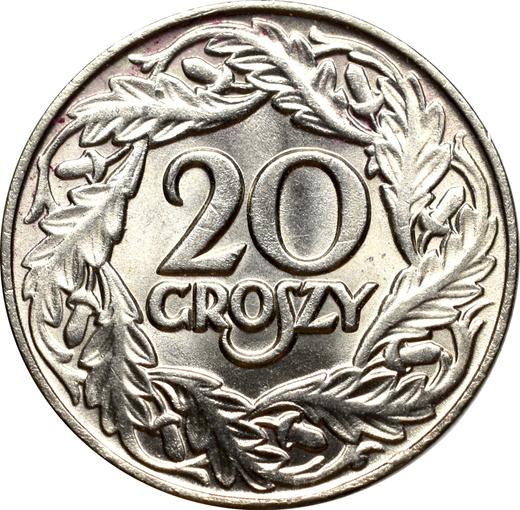 Reverse 20 Groszy 1923 WJ - Poland, II Republic
