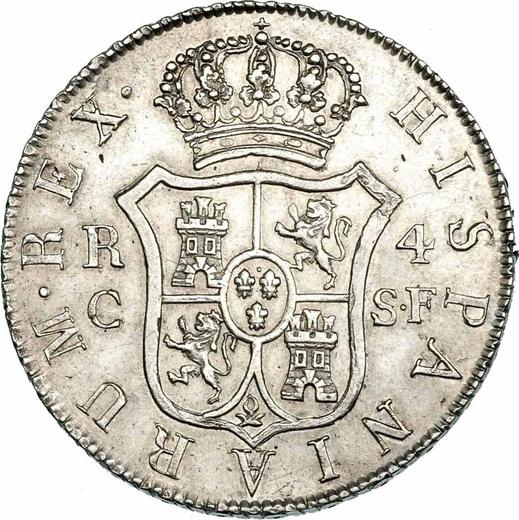 Реверс монеты - 4 реала 1812 года C SF - цена серебряной монеты - Испания, Фердинанд VII