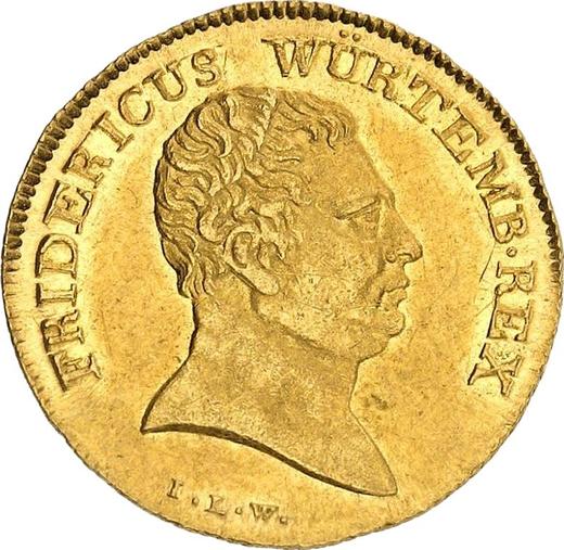Awers monety - Dukat 1813 I.L.W. - cena złotej monety - Wirtembergia, Fryderyk I
