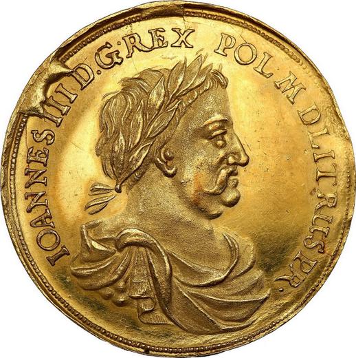 Аверс монеты - 4 дуката без года (1674-1696) "Гданьск" - цена золотой монеты - Польша, Ян III Собеский