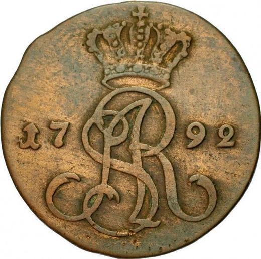 Anverso 1 grosz 1792 MV - valor de la moneda  - Polonia, Estanislao II Poniatowski
