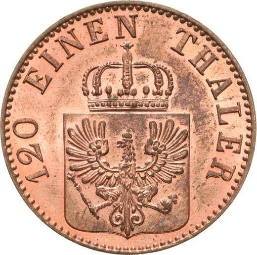 Аверс монеты - 3 пфеннига 1854 года A - цена  монеты - Пруссия, Фридрих Вильгельм IV