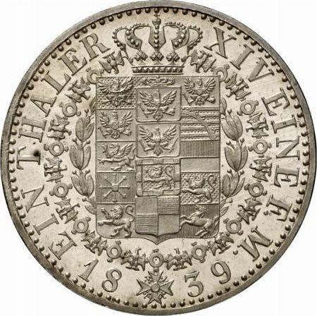 Reverso Tálero 1839 A - valor de la moneda de plata - Prusia, Federico Guillermo III