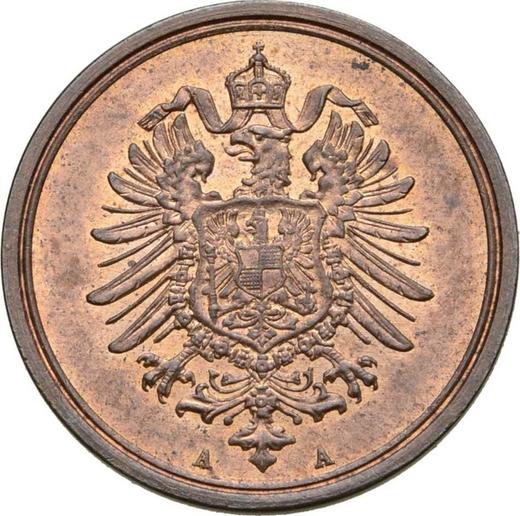 Reverso 1 Pfennig 1887 A "Tipo 1873-1889" - valor de la moneda  - Alemania, Imperio alemán