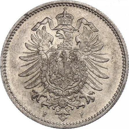 Rewers monety - 1 marka 1876 F "Typ 1873-1887" - cena srebrnej monety - Niemcy, Cesarstwo Niemieckie