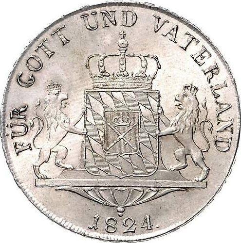 Rewers monety - Talar 1824 "Typ 1807-1825" - cena srebrnej monety - Bawaria, Maksymilian I