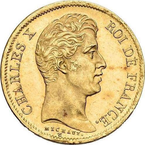 Аверс монеты - 40 франков 1830 года A "Тип 1824-1830" Париж - цена золотой монеты - Франция, Карл X