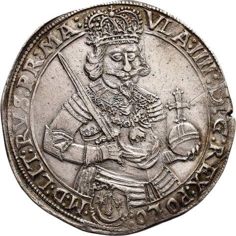 Аверс монеты - Талер 1645 года C DC "С мечем" - цена серебряной монеты - Польша, Владислав IV