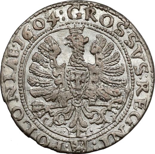 Rewers monety - 1 grosz 1604 - cena srebrnej monety - Polska, Zygmunt III