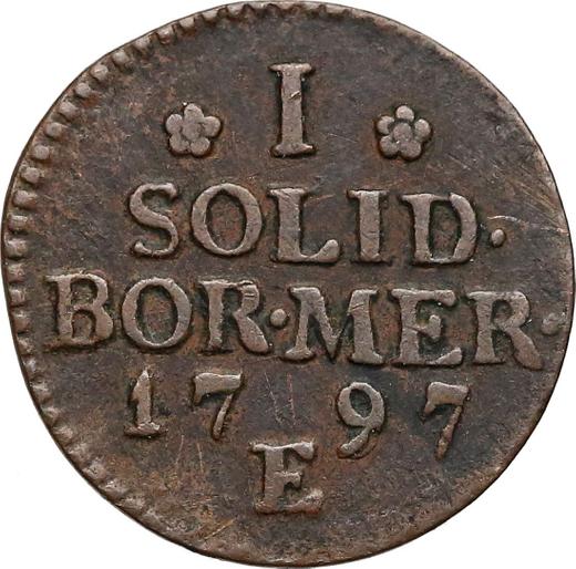 Rewers monety - Szeląg 1797 E "Prusy Południowe" - cena  monety - Polska, Zabór Pruski