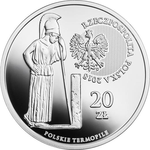 Аверс монеты - 20 злотых 2018 года "Битва при Ходуве" - цена серебряной монеты - Польша, III Республика после деноминации