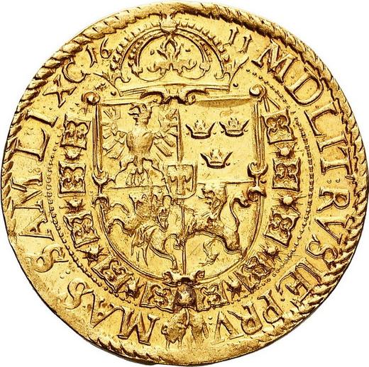 Реверс монеты - 5 дукатов 1611 года - цена золотой монеты - Польша, Сигизмунд III Ваза