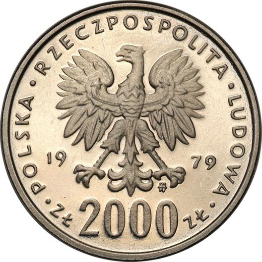 Аверс монеты - Пробные 2000 злотых 1979 года MW "Мария Склодовская-Кюри" Никель - цена  монеты - Польша, Народная Республика