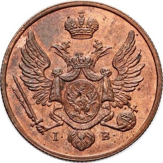 Anverso 3 groszy 1826 IB "Z MIEDZI KRAIOWEY" Reacuñación - valor de la moneda  - Polonia, Zarato de Polonia