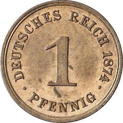Аверс монеты - 1 пфенниг 1874 года B "Тип 1873-1889" - цена  монеты - Германия, Германская Империя