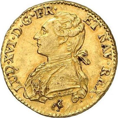 Аверс монеты - Луидор 1776 года A Париж - цена золотой монеты - Франция, Людовик XVI