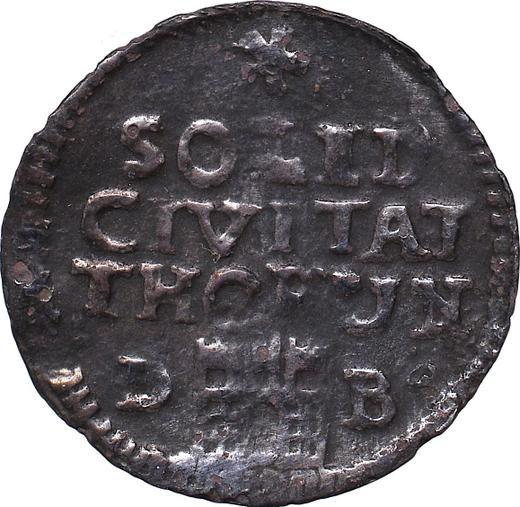 Реверс монеты - Шеляг 1762 года DB "Торуньский" Чистое серебро - цена серебряной монеты - Польша, Август III