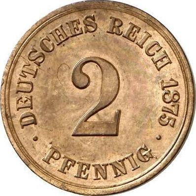 Аверс монеты - 2 пфеннига 1875 года A "Тип 1873-1877" - цена  монеты - Германия, Германская Империя