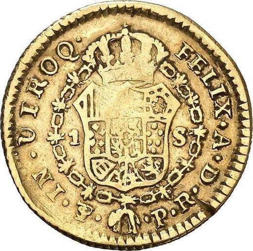 Reverso 1 escudo 1787 PTS PR - valor de la moneda de oro - Bolivia, Carlos III