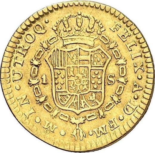 Reverso 1 escudo 1785 Mo FM - valor de la moneda de oro - México, Carlos III
