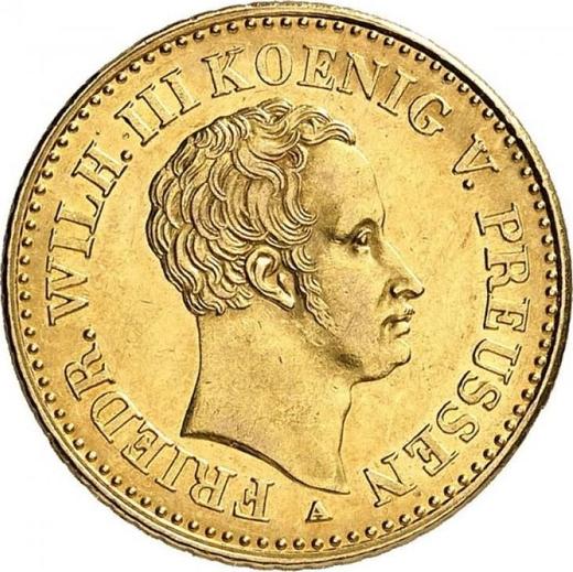 Awers monety - Friedrichs d'or 1828 A - cena złotej monety - Prusy, Fryderyk Wilhelm III