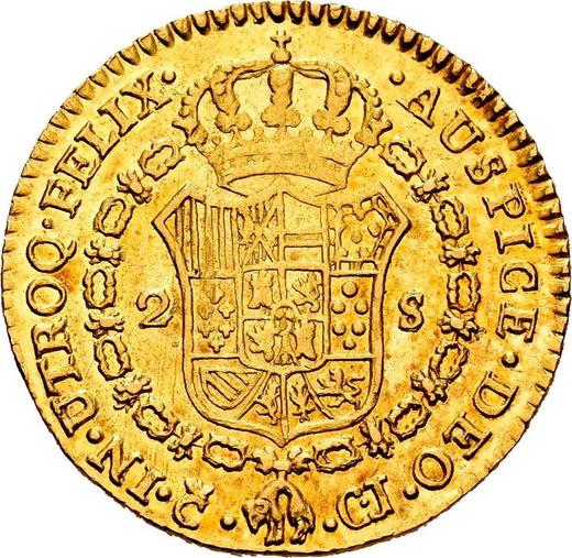 Reverso 2 escudos 1813 c CJ "Tipo 1811-1833" - valor de la moneda de oro - España, Fernando VII