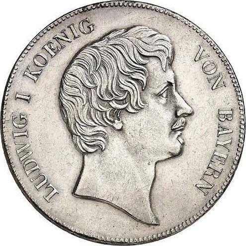 Аверс монеты - Талер 1835 года - цена серебряной монеты - Бавария, Людвиг I