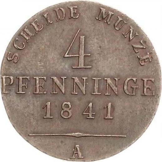 Reverso 4 Pfennige 1841 A - valor de la moneda  - Prusia, Federico Guillermo IV