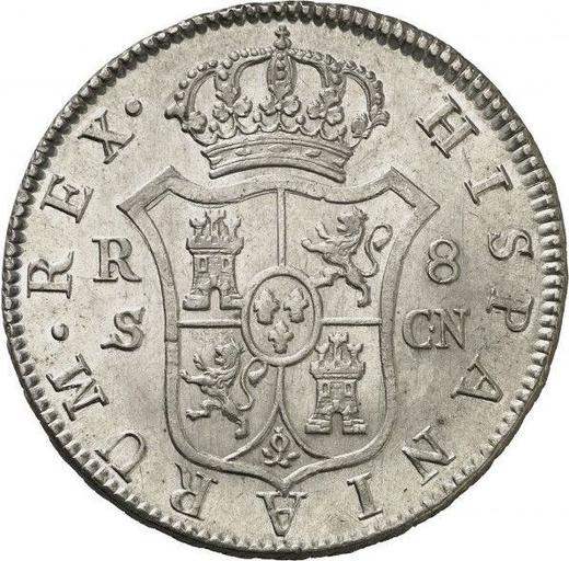 Реверс монеты - 8 реалов 1810 года S CN "Тип 1809-1830" - цена серебряной монеты - Испания, Фердинанд VII