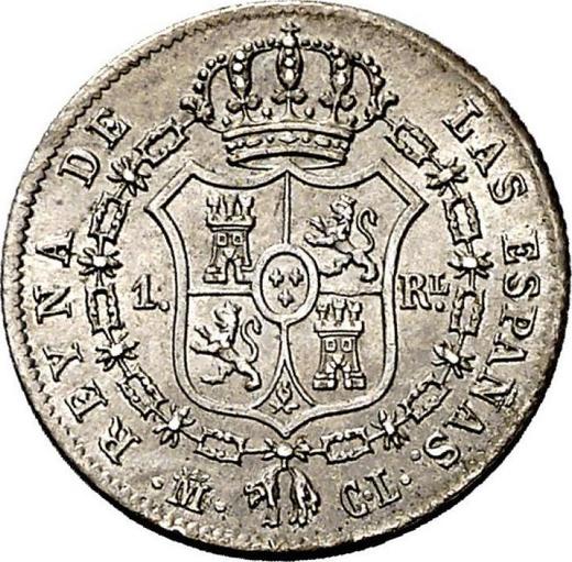 Rewers monety - 1 real 1848 M CL - cena srebrnej monety - Hiszpania, Izabela II