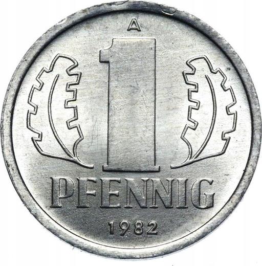 Аверс монеты - 1 пфенниг 1982 года A - цена  монеты - Германия, ГДР