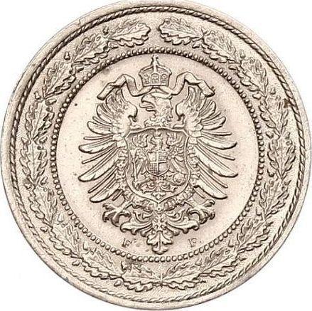 Reverso 20 Pfennige 1887 F "Tipo 1887-1888" - valor de la moneda  - Alemania, Imperio alemán