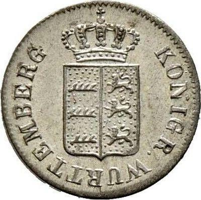 Anverso 1 Kreuzer 1839 - valor de la moneda de plata - Wurtemberg, Guillermo I
