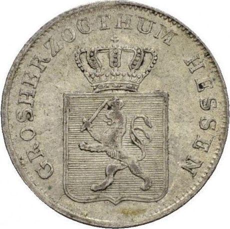Аверс монеты - 3 крейцера 1854 года - цена серебряной монеты - Гессен-Дармштадт, Людвиг III