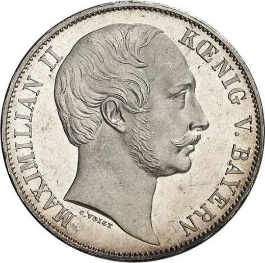 Аверс монеты - Талер 1864 года - цена серебряной монеты - Бавария, Максимилиан II