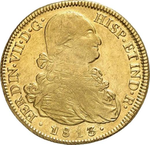 Anverso 8 escudos 1813 So FJ - valor de la moneda de oro - Chile, Fernando VII