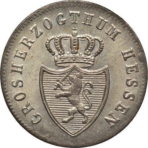Anverso 1 Kreuzer 1837 "Tipo 1834-1838" - valor de la moneda de plata - Hesse-Darmstadt, Luis II