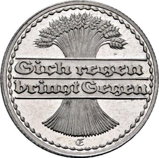 Reverso 50 Pfennige 1920 E - valor de la moneda  - Alemania, República de Weimar
