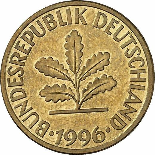 Reverso 10 Pfennige 1996 D - valor de la moneda  - Alemania, RFA