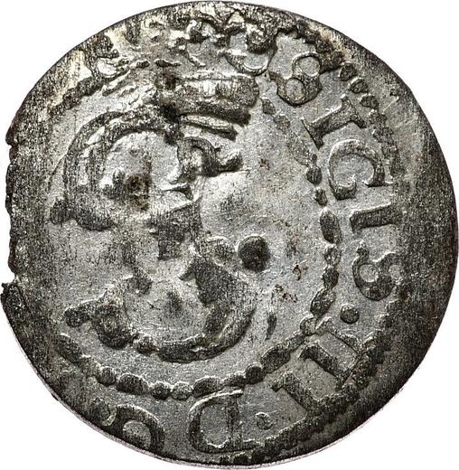 Аверс монеты - Шеляг 1613 года "Рига" - цена серебряной монеты - Польша, Сигизмунд III Ваза