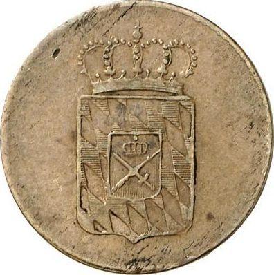 Аверс монеты - 2 пфеннига 1829 года - цена  монеты - Бавария, Людвиг I